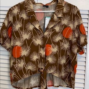 Simons Icone Mid Century Tie Front Top